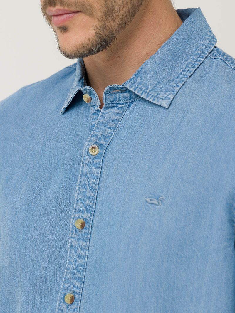 Camisa-Tencel-Hombre-Azul-Rockford