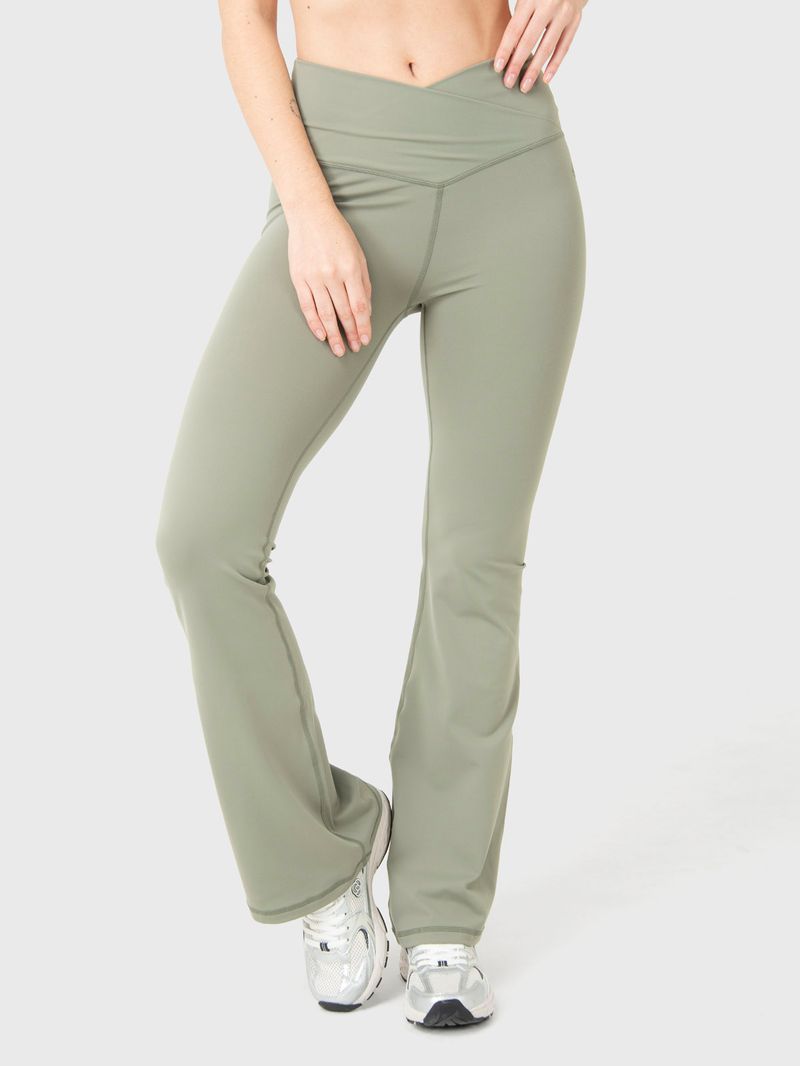 Calza Mujer Hr Flared Legging Verde Bsoul