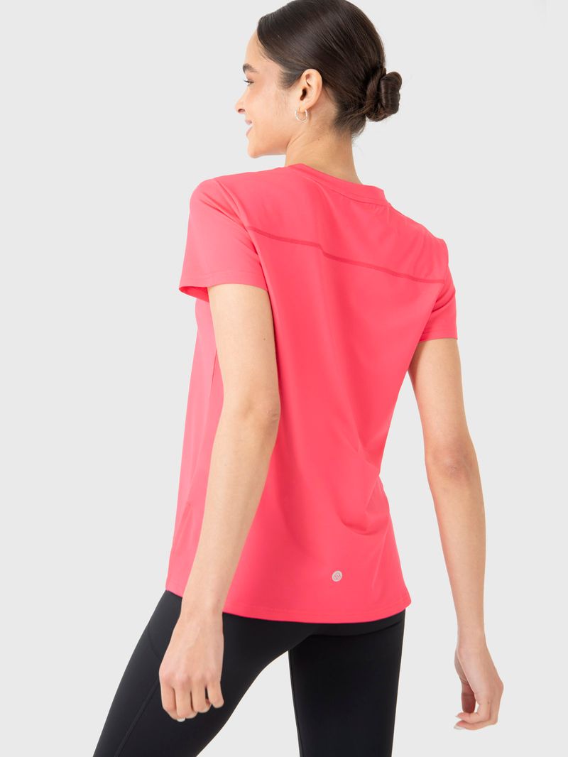 Polera Mujer V-Neck Fucsia Bsoul