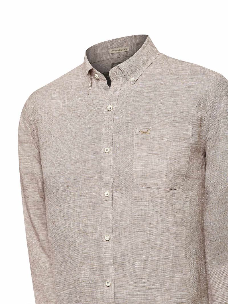 Camisa-Lino-Organico-Hombre-Linentex-Cafe-Rockford