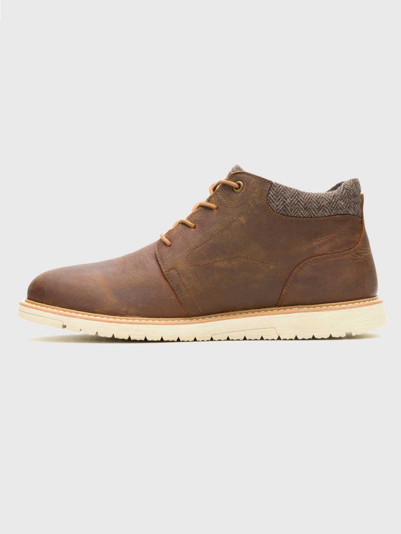 Botin Cuero Hombre Jenson Lace Boot Café Hush Puppies
