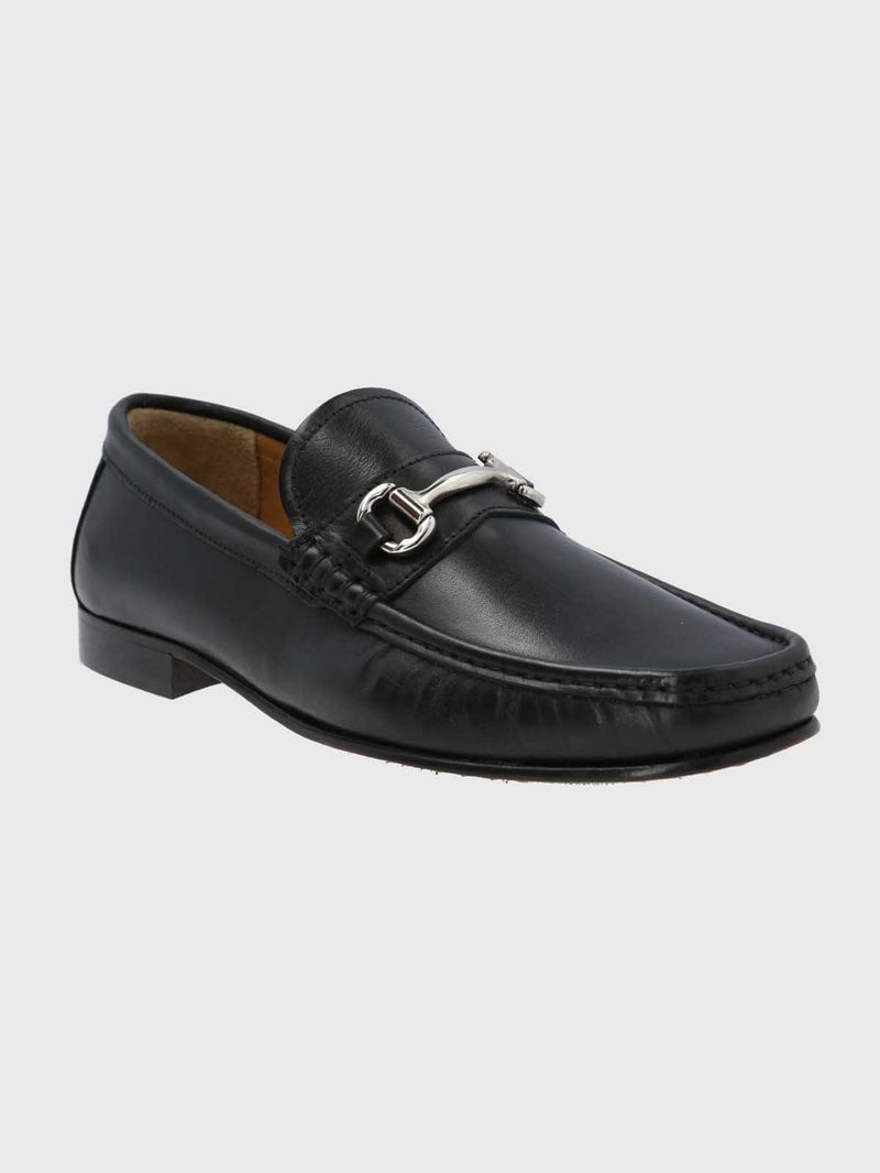 Mocasin Cuero Italiano Spello Negro Hush Puppies