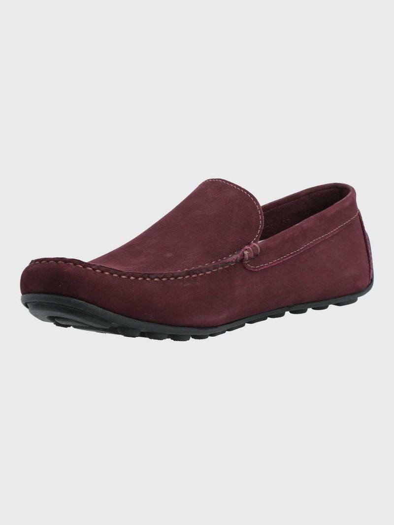 Mocasin Cuero Hombre Blumenau Burdeo Hush Puppies