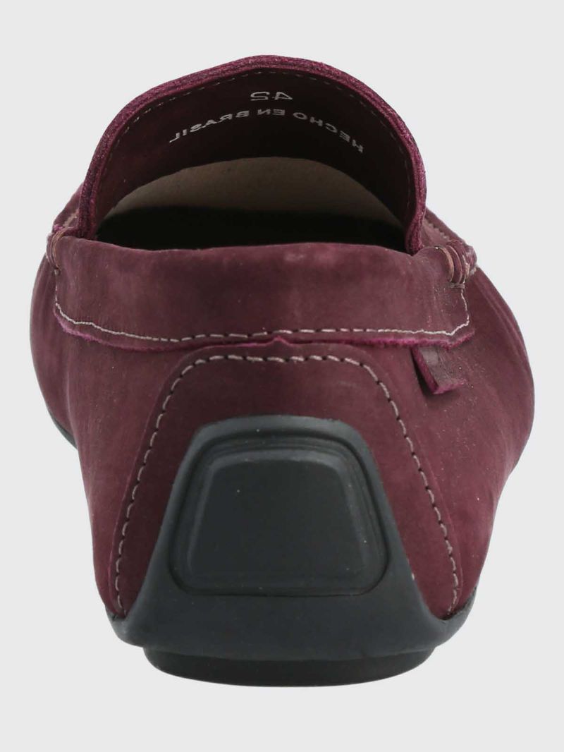 Mocasin Cuero Hombre Blumenau Burdeo Hush Puppies