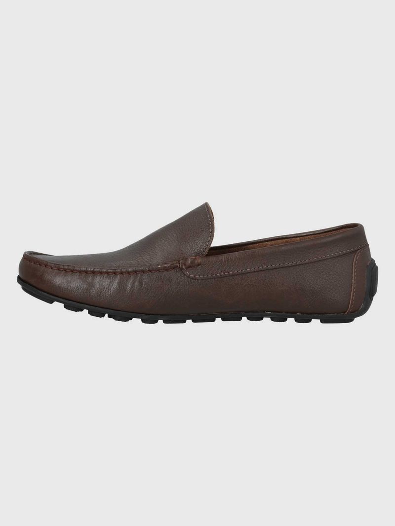 Mocasin Cuero Hombre Blumenau Café Oscuro