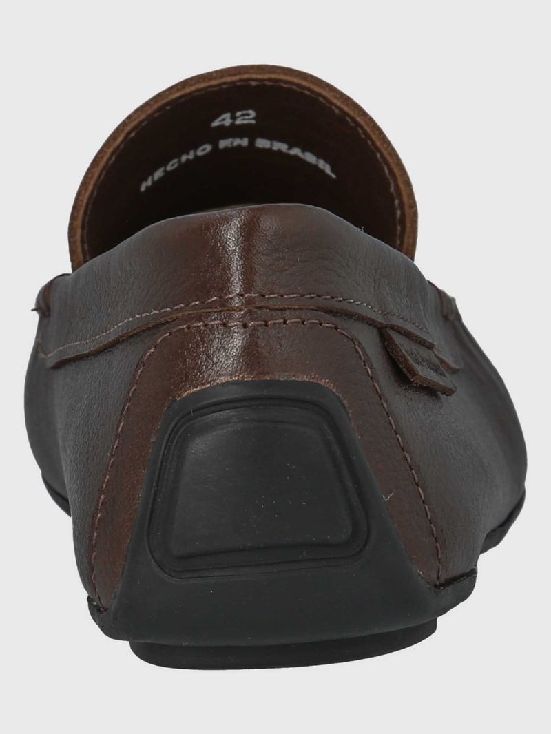 Mocasin Cuero Hombre Blumenau Café Oscuro