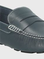 Mocasin-Cuero-Hombre-Lotus-Azul-Oscuro
