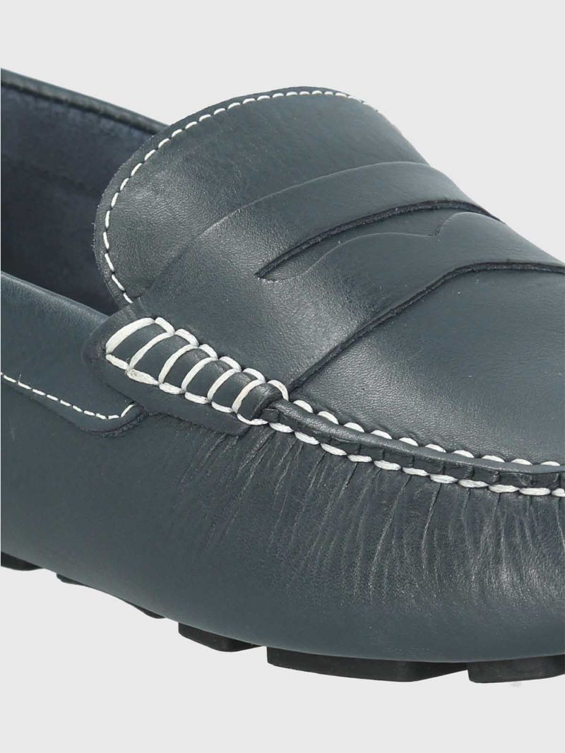 Mocasin-Cuero-Hombre-Lotus-Azul-Oscuro