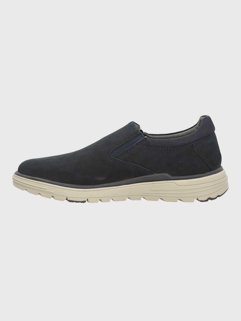 Slip On Hombre Cuero Nozz Azul Hush Puppies