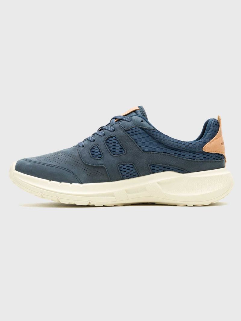 Zapatilla Cuero Hombre Seventy8 LTHR Runner Azul Hush Puppies