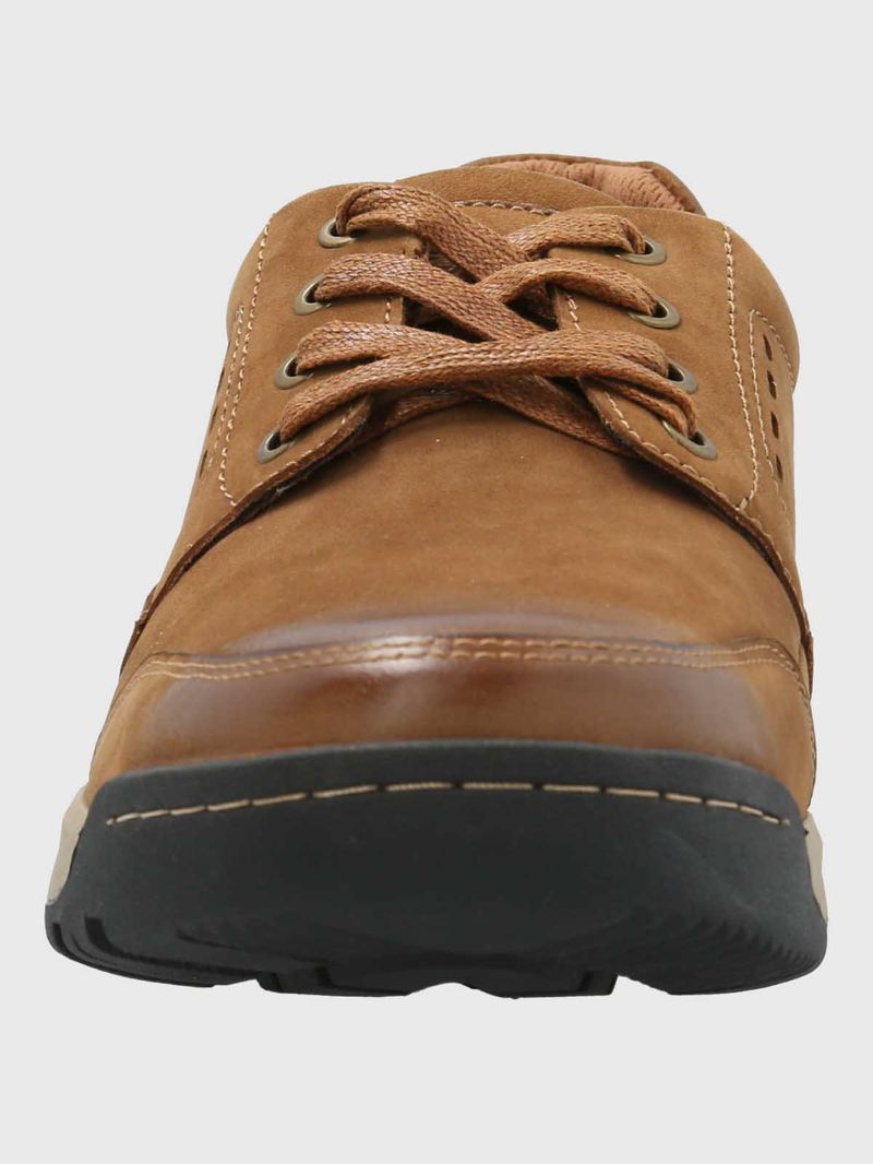 Zapato Cuero Hombre Duran Café Hush Puppies