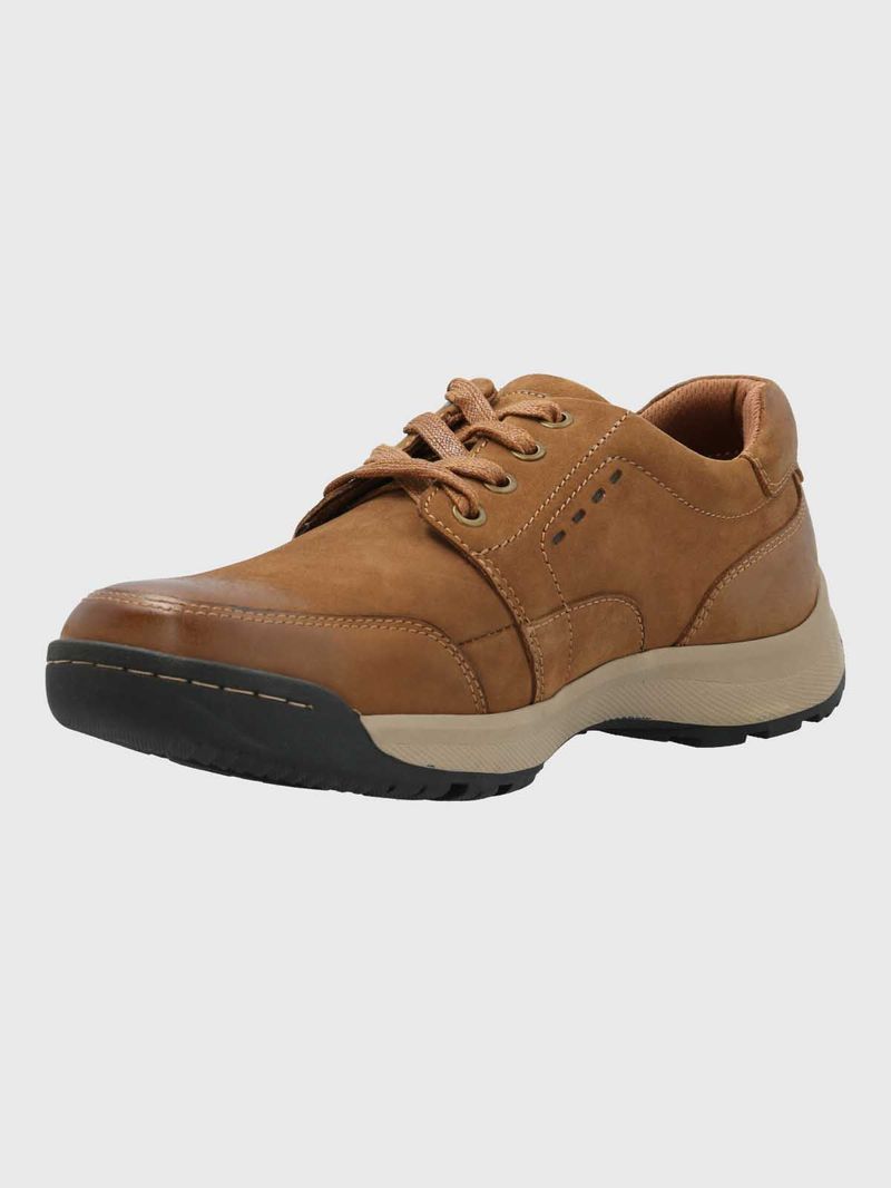 Zapato Cuero Hombre Duran Café Hush Puppies
