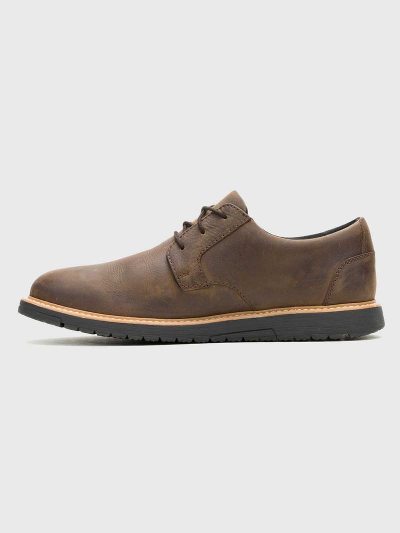 Zapato Cuero Hombre Jenson Oxford Café Hush Puppies
