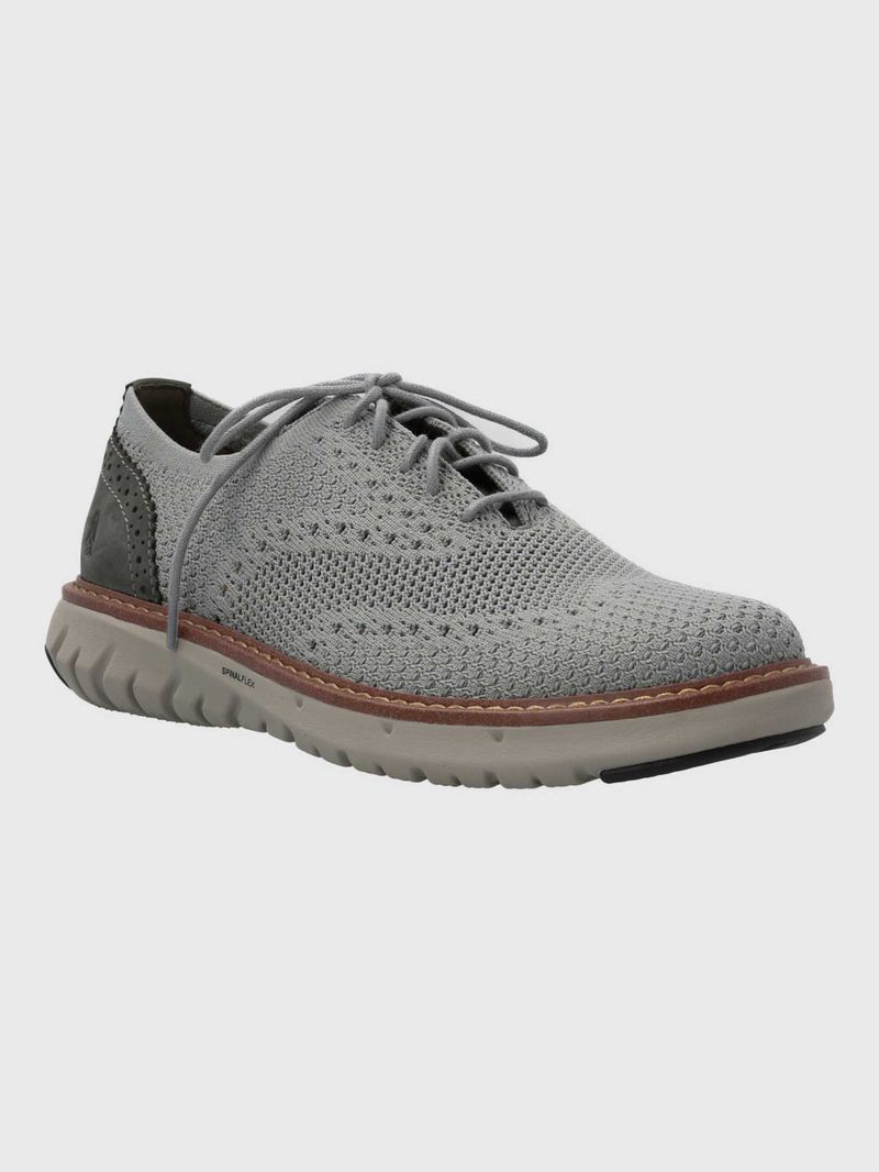 Zapato Smart Hombre Knit Wingtip Gris Hush Puppies