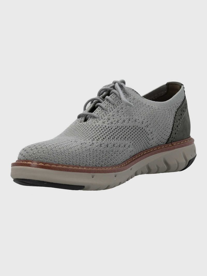Zapato Smart Hombre Knit Wingtip Gris Hush Puppies