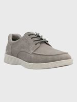 Zapato Cuero Hombre Spinal Broke Gris Hush Puppies
