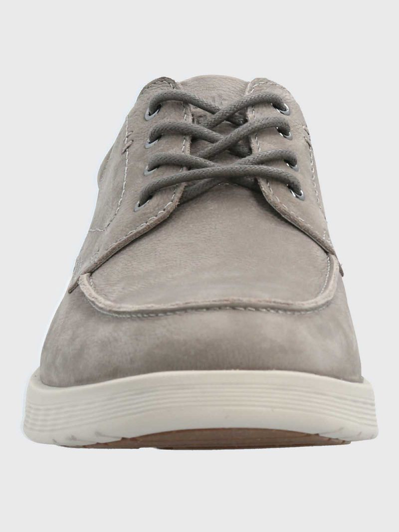 Zapato Cuero Hombre Spinal Broke Gris Hush Puppies