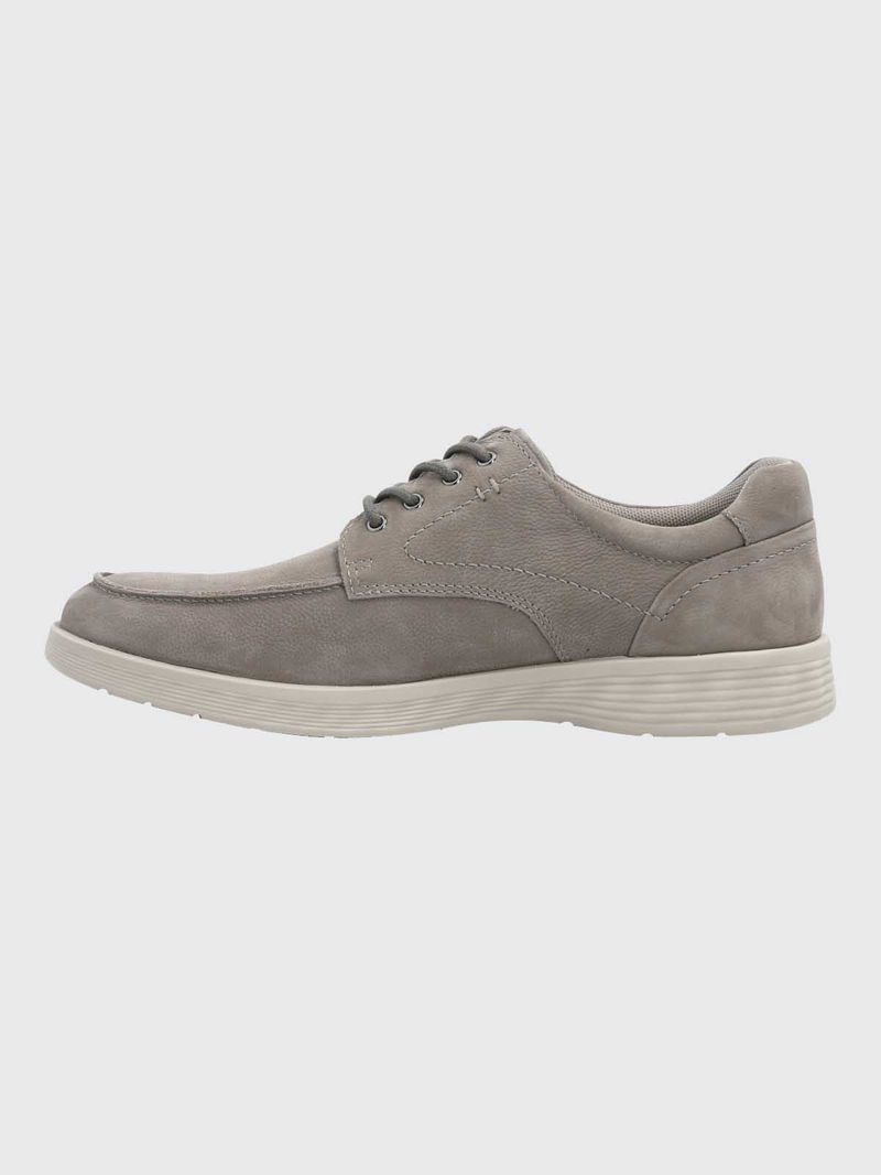 Zapato Cuero Hombre Spinal Broke Gris Hush Puppies