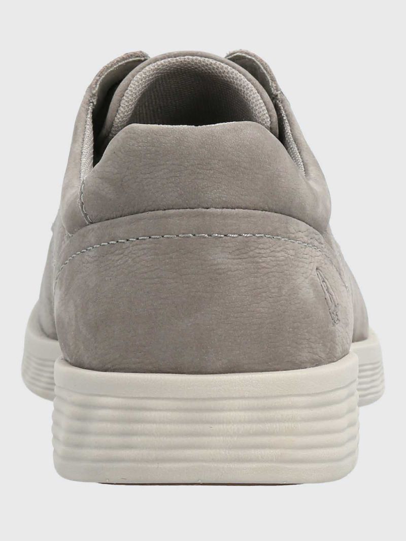 Zapato Cuero Hombre Spinal Broke Gris Hush Puppies