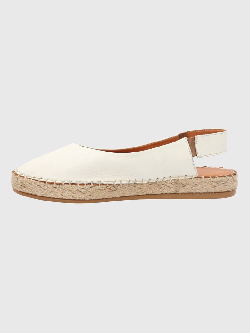 Alpargata Cuero Mujer Teglio Blanco