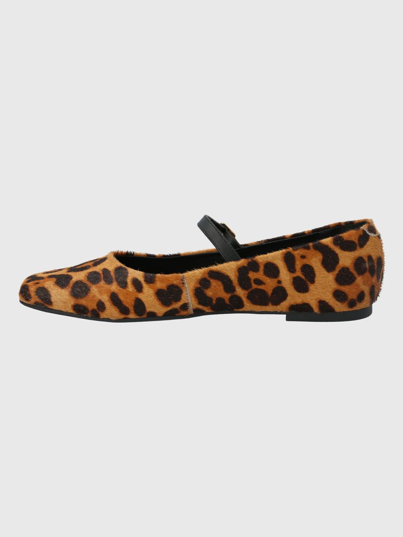 Ballerina Cuero Mujer Lovere Leopardo