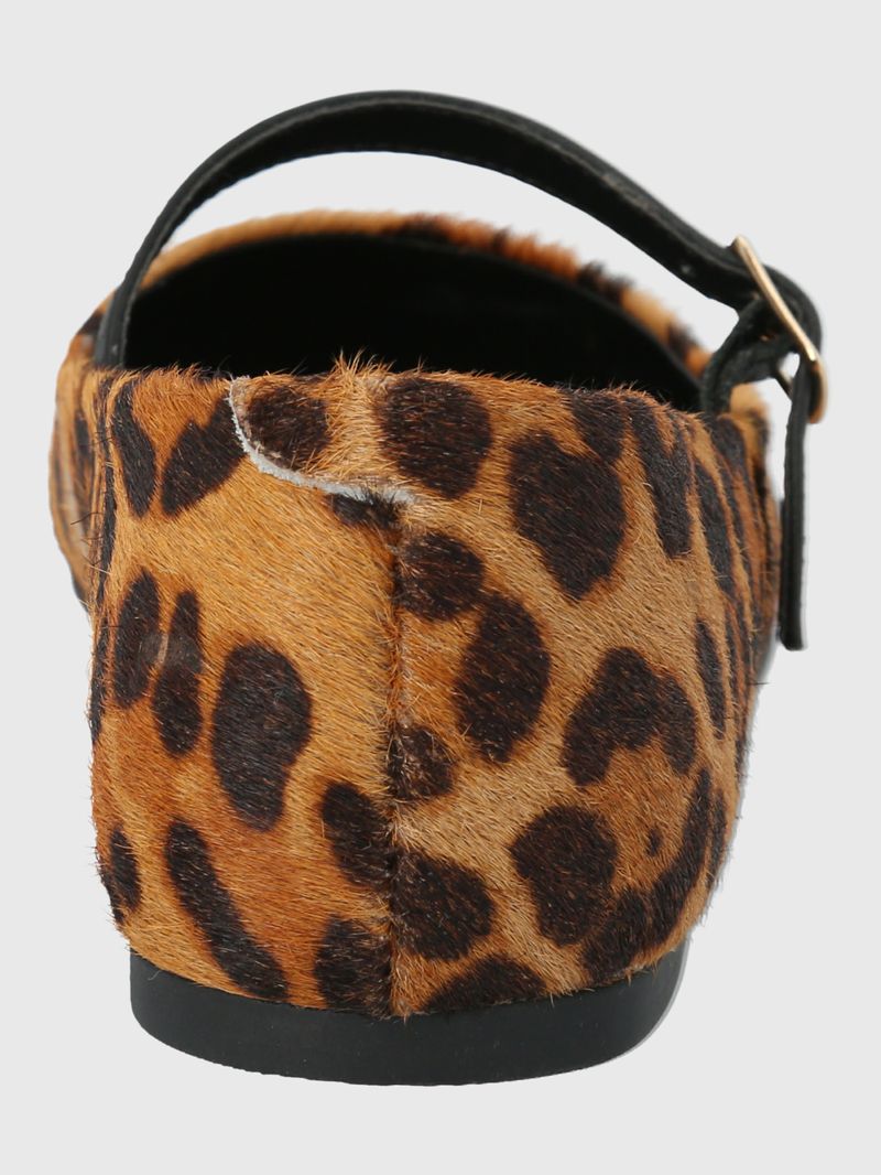 Ballerina Cuero Mujer Lovere Leopardo