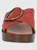 Sandalia Cuero Mujer Gise Terracota