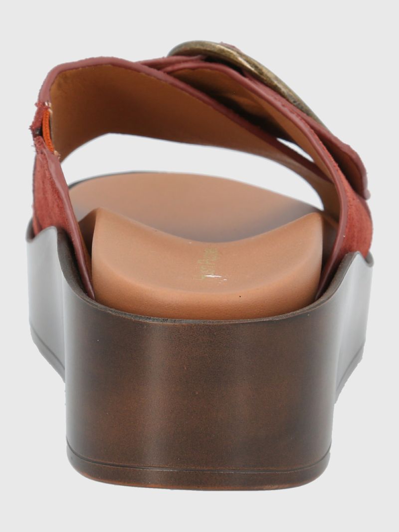 Sandalia Cuero Mujer Gise Terracota