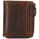 Billetera Cuero Hombre St Ethan Zip Café Hush Puppies