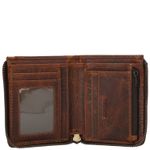 Billetera Cuero Hombre St Ethan Zip Café Hush Puppies