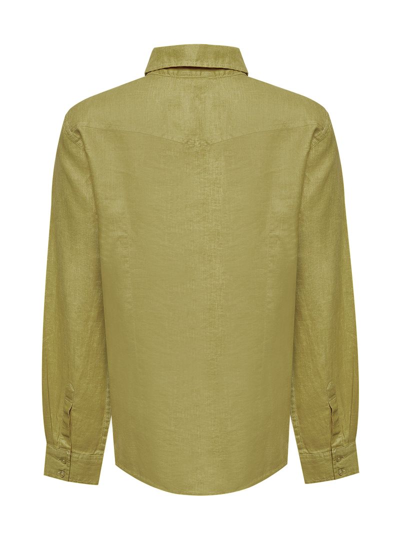Blusa-Lino-Organico-Mujer-Lirio-Verde-Rockford