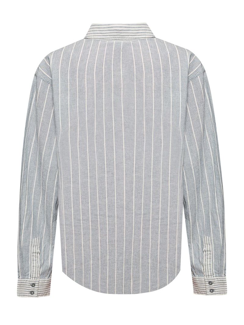Blusa-Lino-Organico-Mujer-Lines-Celeste-Rockford
