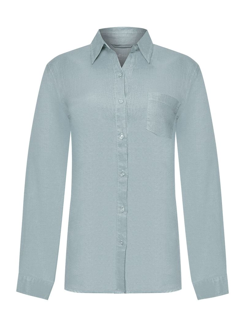 Blusa-Lino-Organico-Mujer-Lirio-Celeste-Rockford