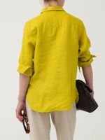 Blusa-Lino-Organico-Mujer-Lirio-Amarillo-Rockford