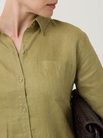 Blusa-Lino-Organico-Mujer-Lirio-Verde-Rockford