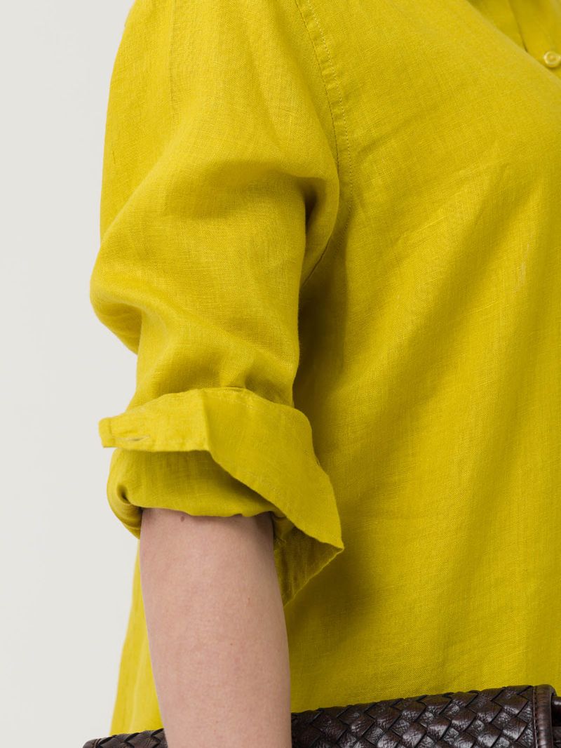 Blusa Lino Orgánico Mujer Lirio Amarillo Rockford