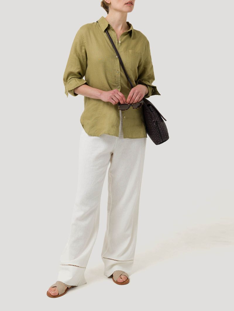 Blusa-Lino-Organico-Mujer-Lirio-Verde-Rockford
