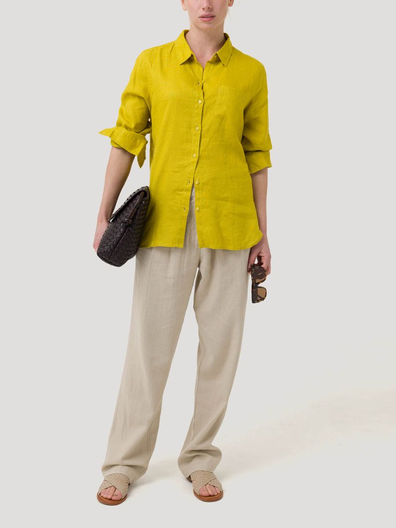 Blusa-Lino-Organico-Mujer-Lirio-Amarillo-Rockford