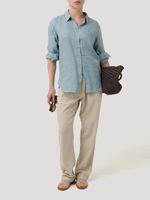 Blusa-Lino-Organico-Mujer-Lirio-Celeste-Rockford
