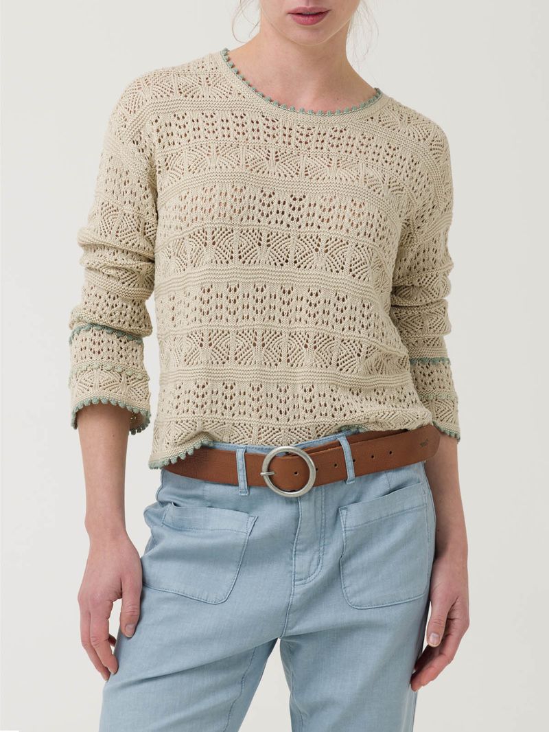 Sweater Algodón Mujer Dindo Beige Rockford