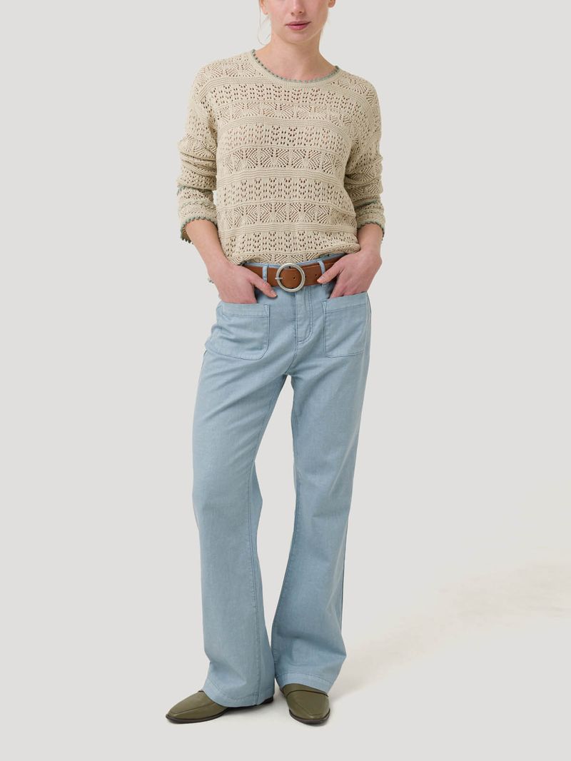 Sweater Algodón Mujer Dindo Beige Rockford