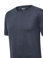 Polera Lino Orgánico Hombre Linen Azul Rockford