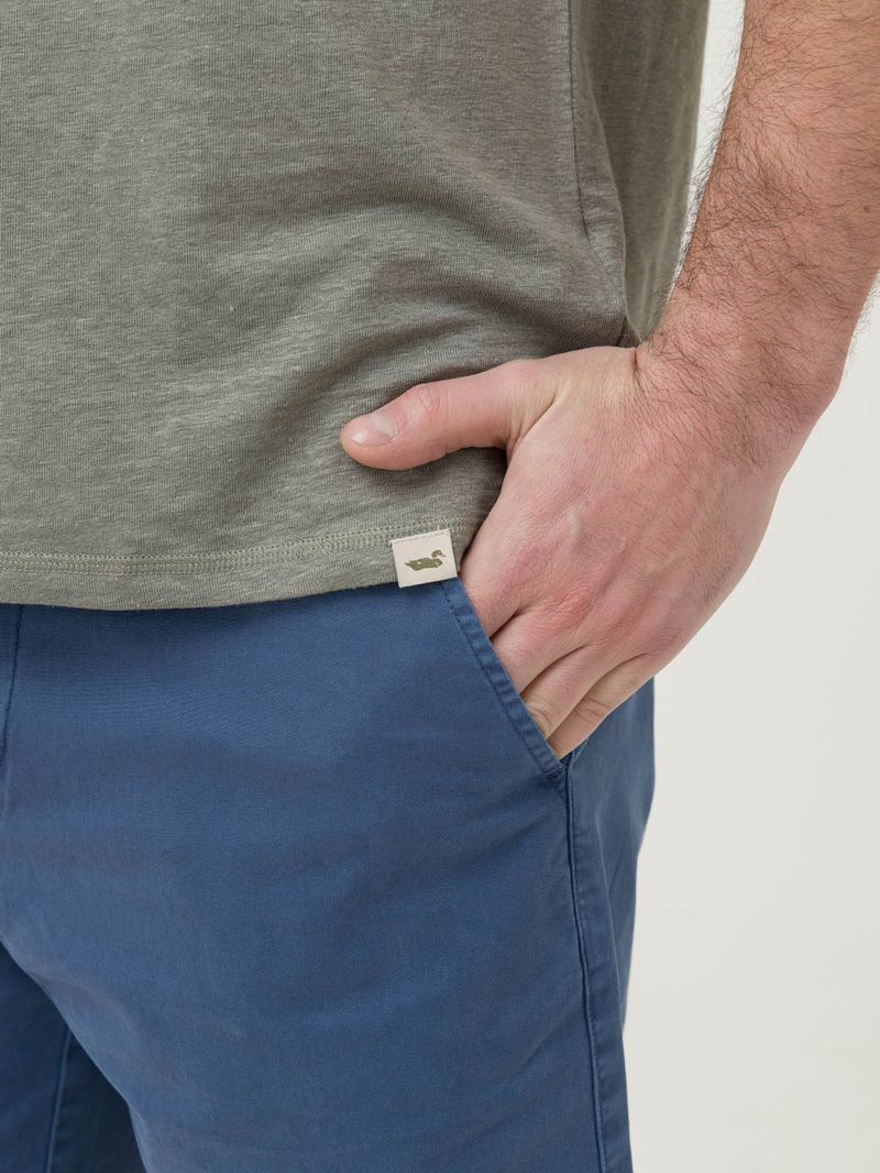 Polera Lino Orgánico Hombre Linen Gris Rockford