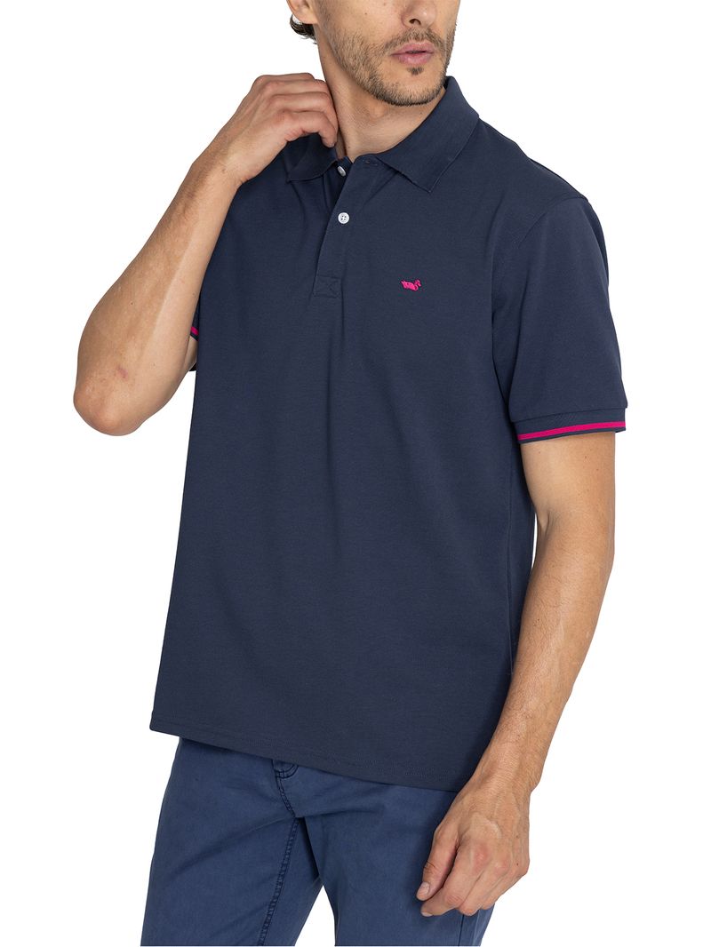 Polera-Algodon-Pima-Hombre-Mitchell-Azul-Rockford