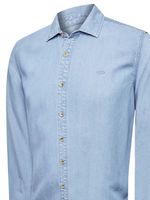 Camisa Tencel Hombre Azul Rockford