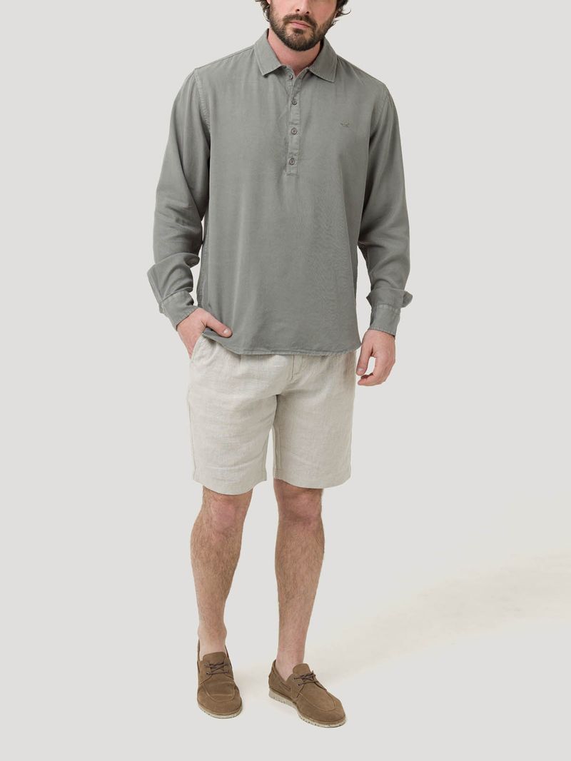 Camisa Tencel Hombre Tencelhalf Gris Rockford