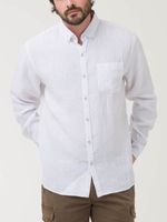 Camisa-Lino-Organico-Hombre-Linentex-Blanco-Rockford