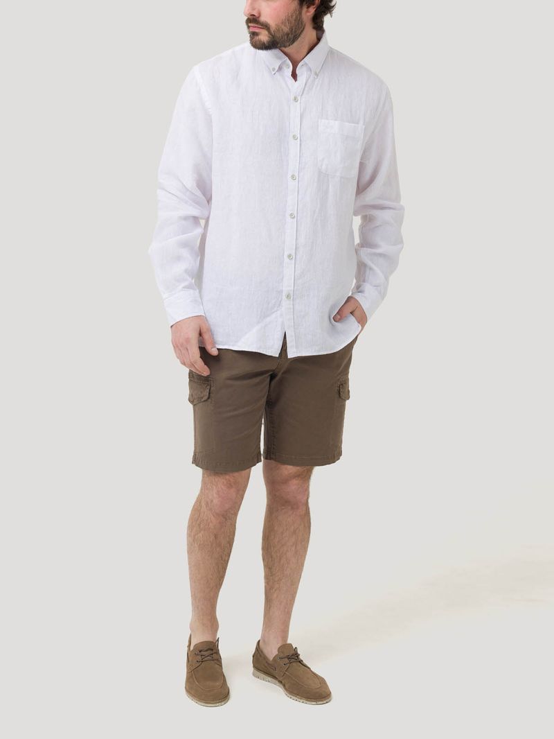 Camisa-Lino-Organico-Hombre-Linentex-Blanco-Rockford