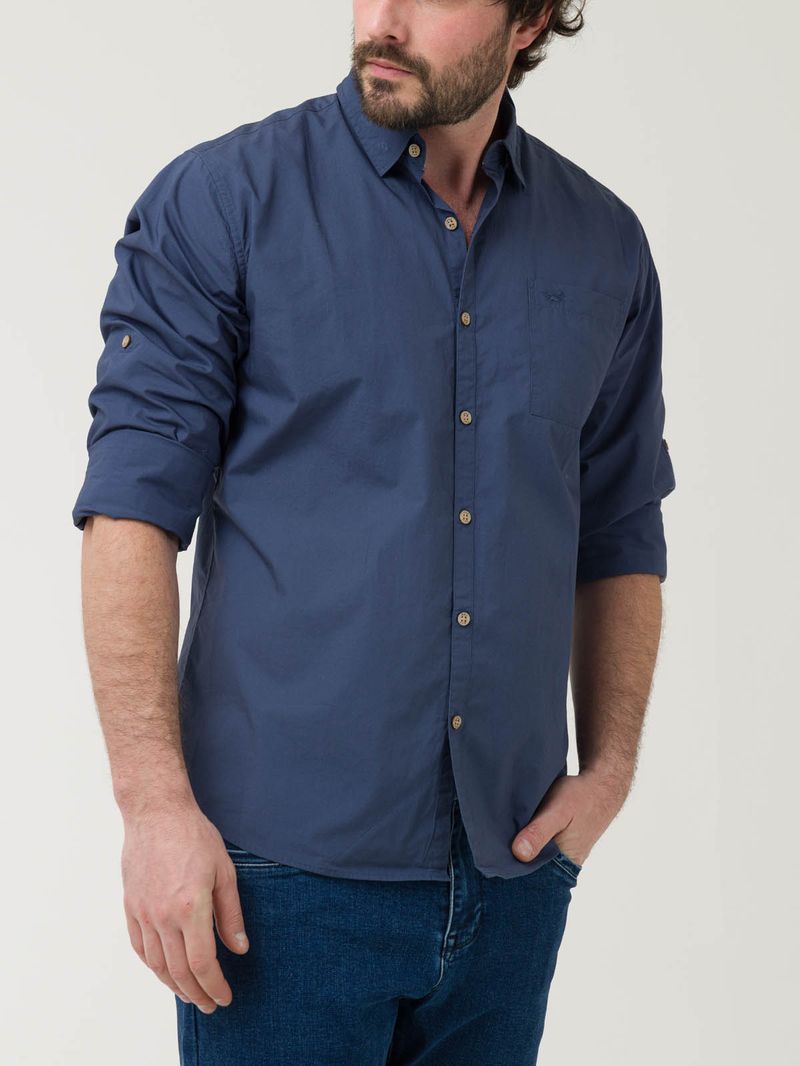 Camisa-Algodon-Organico-Hombre-Galiton-Azul-Rockford