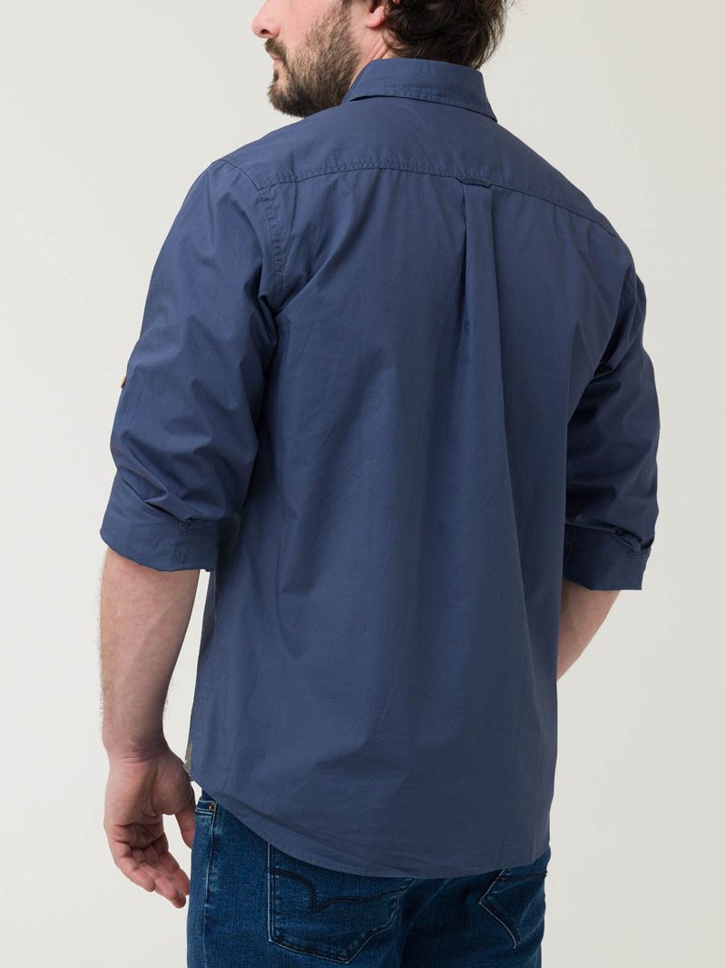 Camisa-Algodon-Organico-Hombre-Galiton-Azul-Rockford